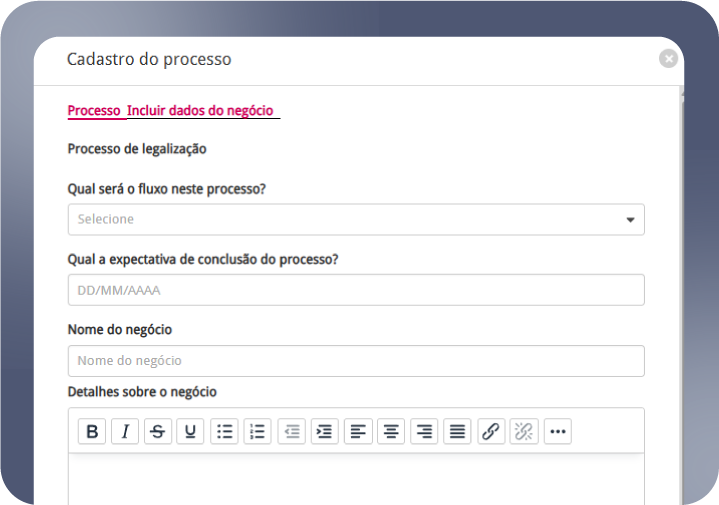 Tela do eLegalize do Alterdata Contábil com campos para inserir nome fantasia e três sugestões de nomes empresariais.